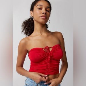 Urban Outfitters Janet Ruched Tube Top L